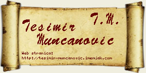 Tešimir Munćanović vizit kartica